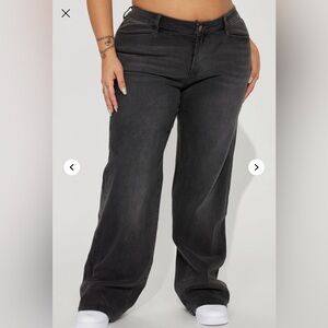 Black Wash Baggy Jeans